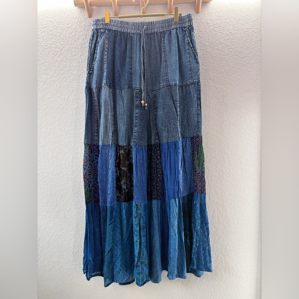 Young Threads Bohemian Patchwork Palazzo Wide-Leg… - image 3